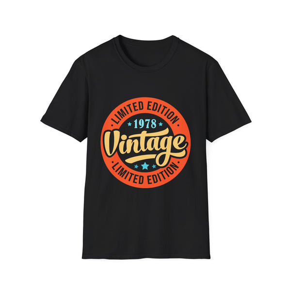 Vintage 1978 T Shirts for Men Retro Funny 1978 Birthday Men Shirts