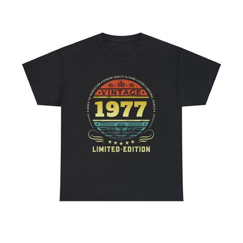 Vintage 1977 Limited Edition 1977 Birthday Shirts for Men Mens Tshirts for Men Big and Tall