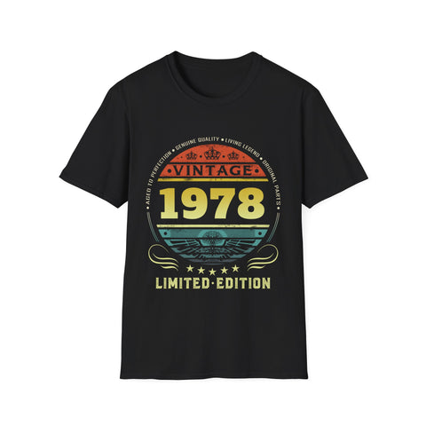 Vintage 1978 Limited Edition 1978 Birthday Shirts for Men Mens Tshirts