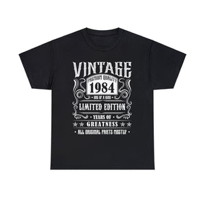 Vintage 1984 T Shirts for Men Retro Funny 1984 Birthday Mens T Shirts Plus Size Big and Tall