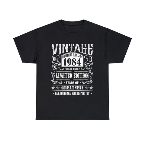 Vintage 1984 T Shirts for Men Retro Funny 1984 Birthday Mens T Shirts Plus Size Big and Tall