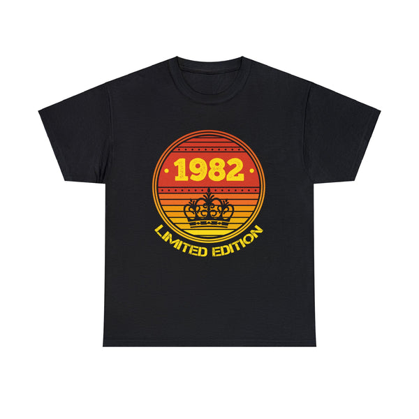 Vintage 1982 TShirt Men Limited Edition BDay 1982 Birthday Big and Tall Shirts for Men Plus Size