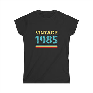 Vintage 1985 T Shirts for Women Retro Funny 1985 Birthday Womens Shirts