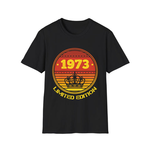 Vintage 1973 TShirt Men Limited Edition BDay 1973 Birthday Mens Tshirts