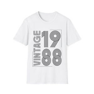 Vintage 1988 T Shirts for Men Retro Funny 1988 Birthday Mens T Shirt