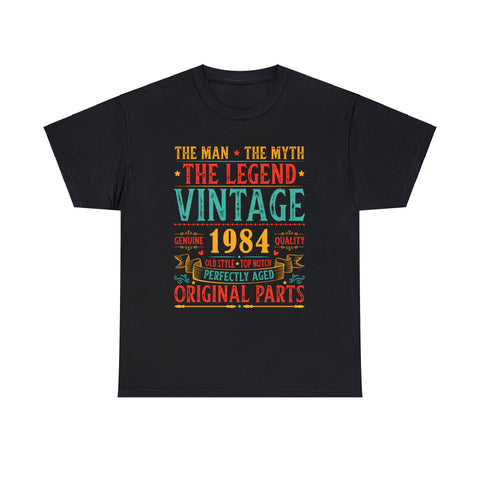 Vintage 1984 T Shirts for Men Retro Funny 1984 Birthday Big and Tall Tshirts Shirts for Men