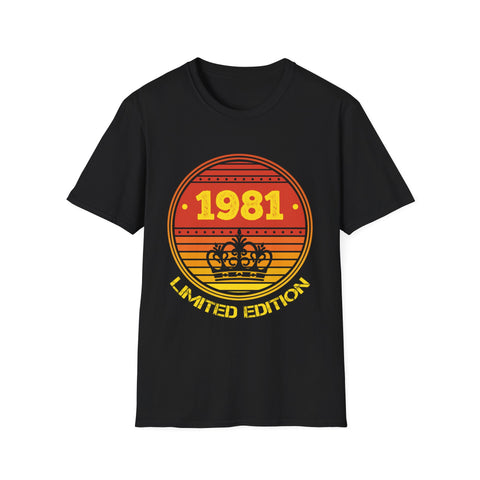 Vintage 1981 TShirt Men Limited Edition BDay 1981 Birthday Mens T Shirts