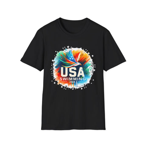 USA 2024 United States American Sport 2024 Swimming Men Shirts