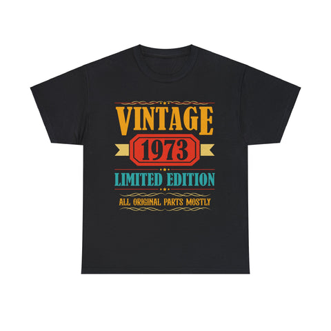 Vintage 1973 T Shirts for Men Retro Funny 1973 Birthday Big and Tall Tshirts Shirts for Men