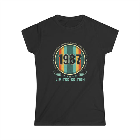 Vintage 1987 TShirt Women Limited Edition BDay 1987 Birthday Womens Shirts