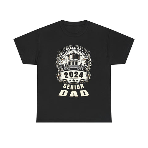 Senior 2024 Class of 2024 for College High School Senior Dad Mens Shirt Plus Size Big and Tall
