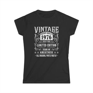 Vintage 1976 T Shirts for Women Retro Funny 1976 Birthday Women Tops