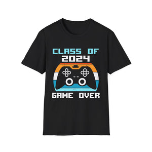 Senior 2024 Gaming Funny Class Of 2024 Tshirt 2024 Gamer Mens T Shirts