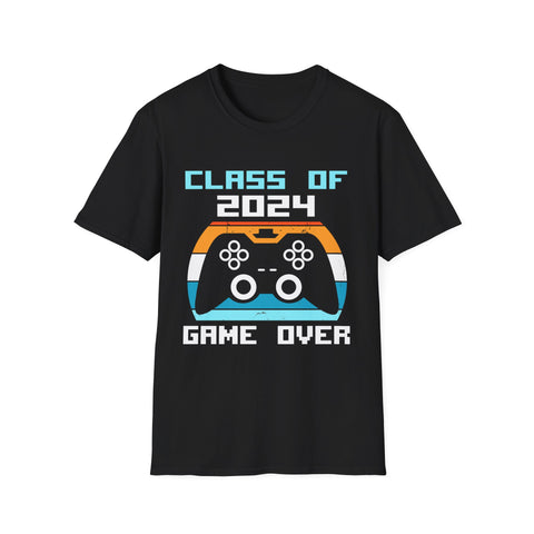 Senior 2024 Gaming Funny Class Of 2024 Tshirt 2024 Gamer Mens T Shirts