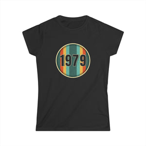 Vintage 1979 Birthday Shirts for Women Funny 1979 Birthday Womens Shirt