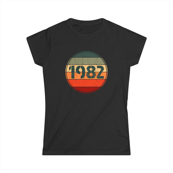 Vintage 1982 Birthday Shirts for Women Funny 1982 Birthday Womens Shirts