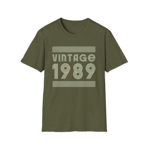 Vintage 1989 T Shirts for Men Retro Funny 1989 Birthday Mens T Shirts