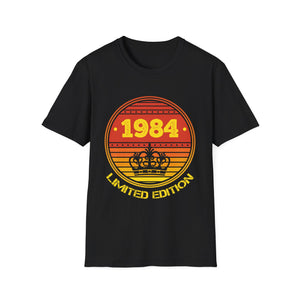 Vintage 1984 TShirt Men Limited Edition BDay 1984 Birthday Mens Shirts