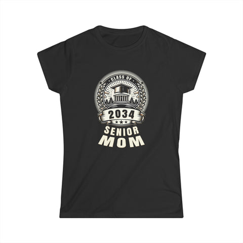 Senior Mom 34 Class of 2034 Back to School Graduation 2034 Shirts for Women