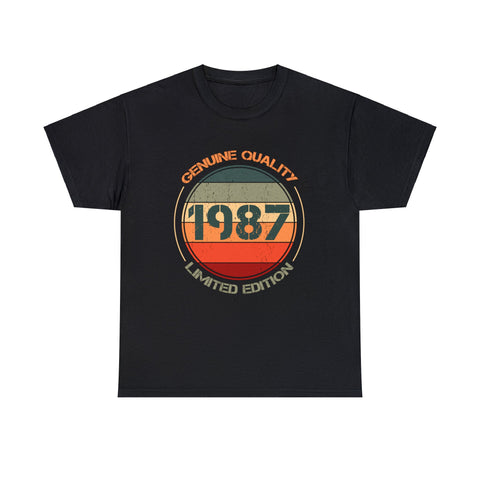 Vintage 1987 T Shirts for Men Retro Funny 1987 Birthday Big and Tall Tshirts Shirts for Men