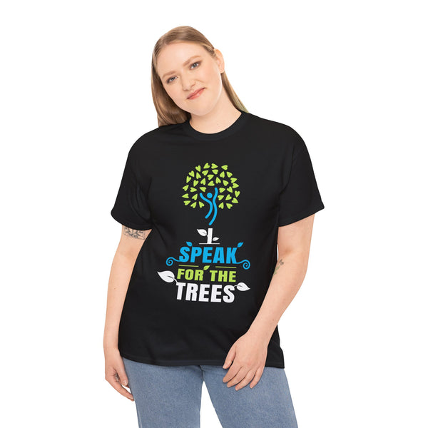 Earth Day I Speak For The Trees Design Nature Lover Womens Plus Size Tops