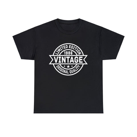 Vintage 1986 TShirt Men Limited Edition BDay 1986 Birthday Mens T Shirts Plus Size Big and Tall