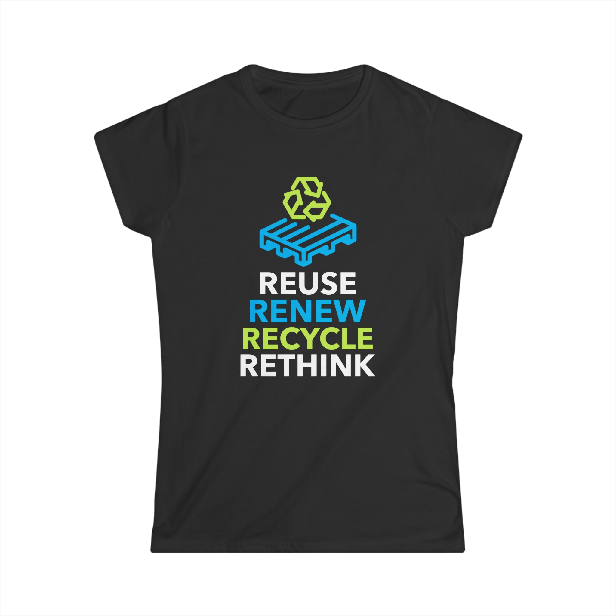 Environmental Earth Day Gift Environment Reduce Reuse Environment Womens T Shirt