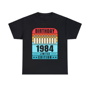 Vintage 1984 TShirt Men Limited Edition BDay 1984 Birthday Mens Shirt Plus Size Big and Tall