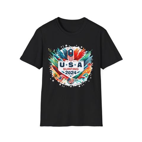 USA 2024 Summer Games Shirt America Shirt Sport 2024 Surfing Men Shirts