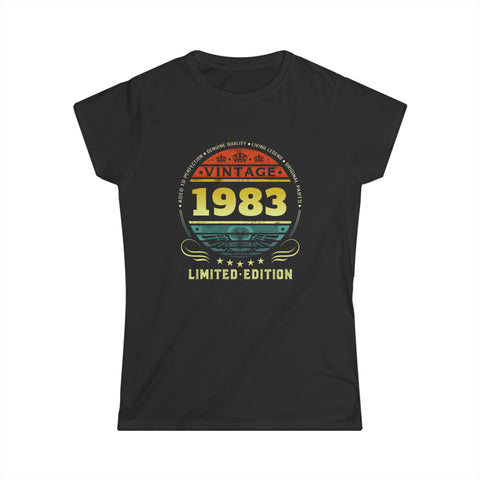 Vintage 1983 Limited Edition 1983 Birthday Shirts for Women Women Shirts