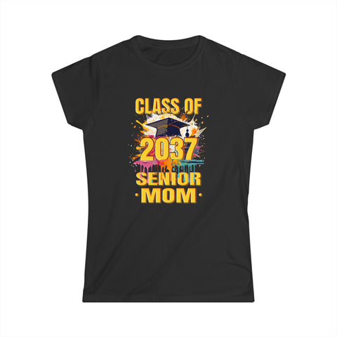 Senior Mom 2037 Proud Mom Class of 2037 Mom of the Graduate Women Shirts