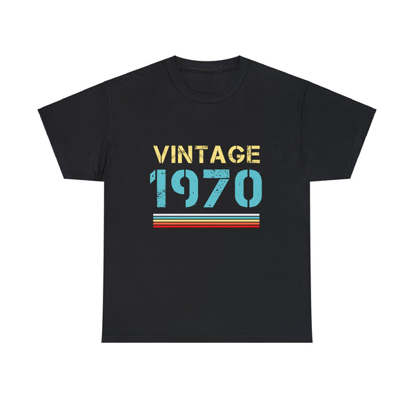 Vintage 1970 T Shirts for Men Retro Funny 1970 Birthday Big and Tall Tshirts Shirts for Men