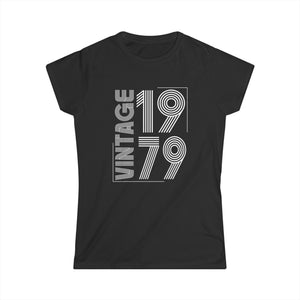 Vintage 1979 T Shirts for Women Retro Funny 1979 Birthday Womens Shirts