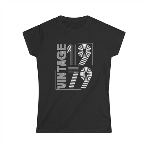 Vintage 1979 T Shirts for Women Retro Funny 1979 Birthday Womens Shirts