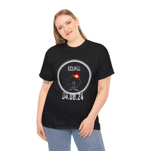 Space Shirt Astronaut Watching Solar Eclipse April 08, 2024 Plus Size Clothing for Women