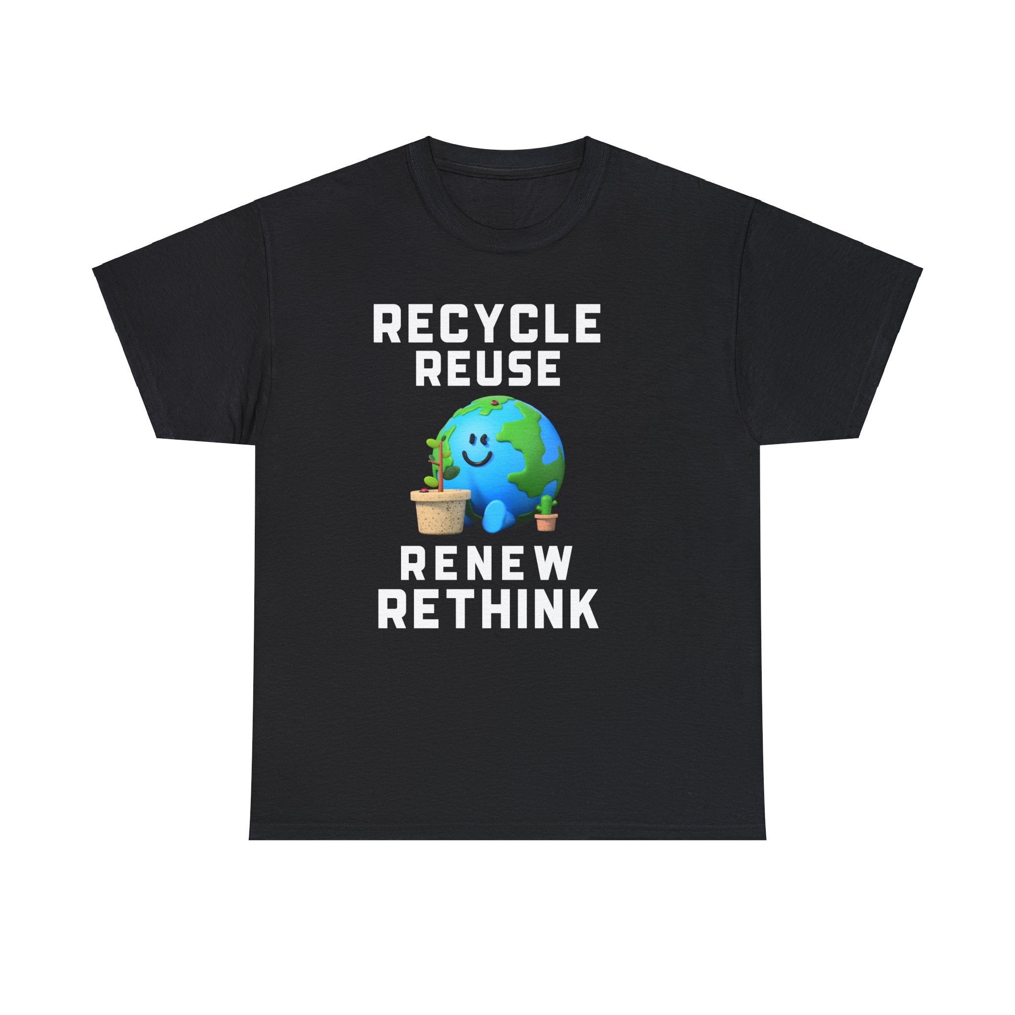 Earth Day Recycling Symbol Reuse Renew Rethink Recycle Men Shirts Big and Tall Plus Size