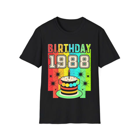 Vintage 1988 T Shirts for Men Retro Funny 1988 Birthday Mens T Shirts