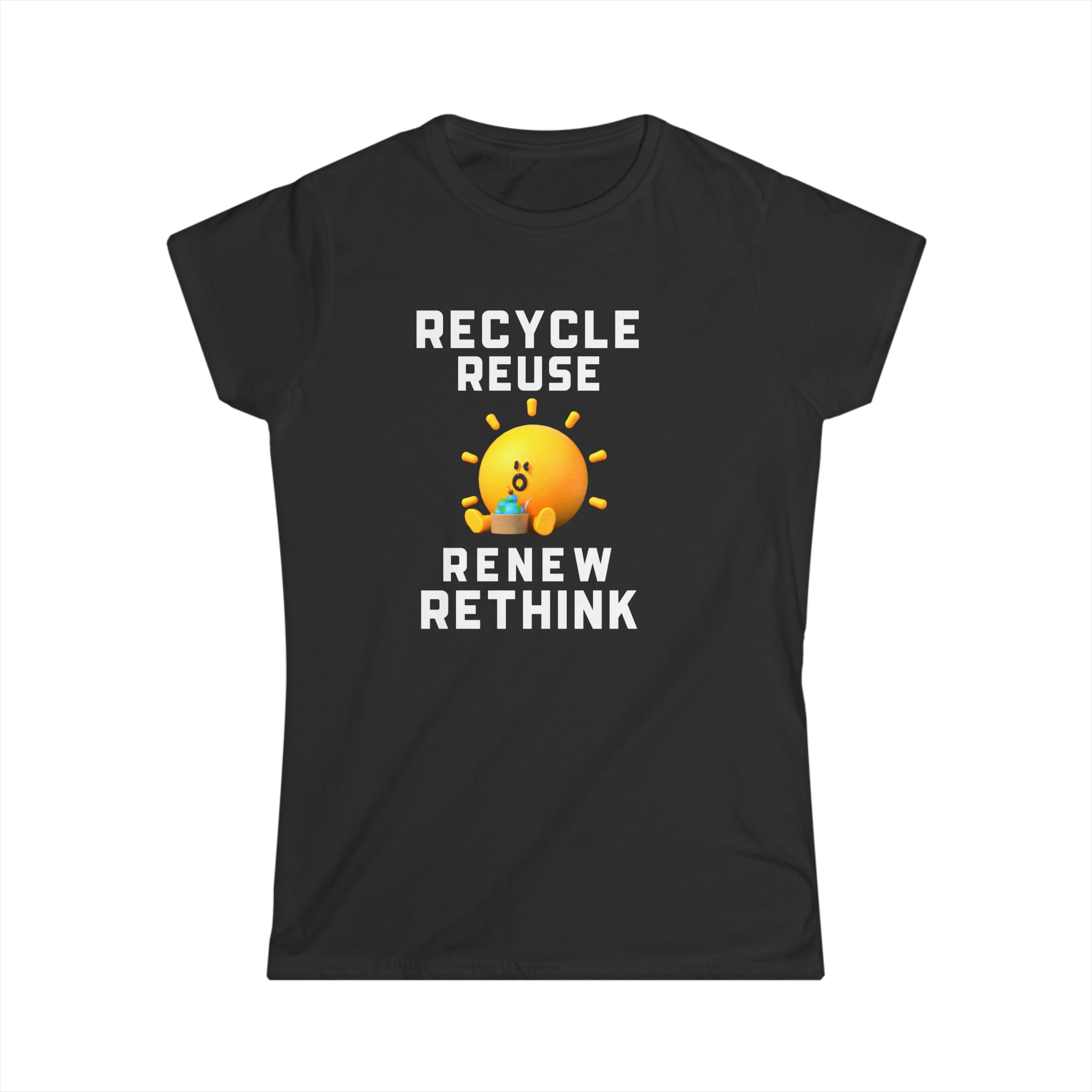 Earth Day Recycling Symbol Reuse Renew Rethink Recycle Shirts for Women