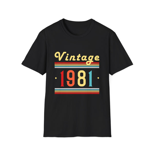 Vintage 1981 TShirt Men Limited Edition BDay 1981 Birthday Mens T Shirts