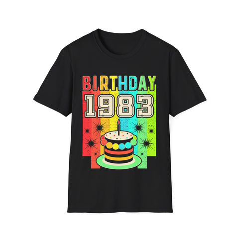 Vintage 1983 T Shirts for Men Retro Funny 1983 Birthday Shirts for Men