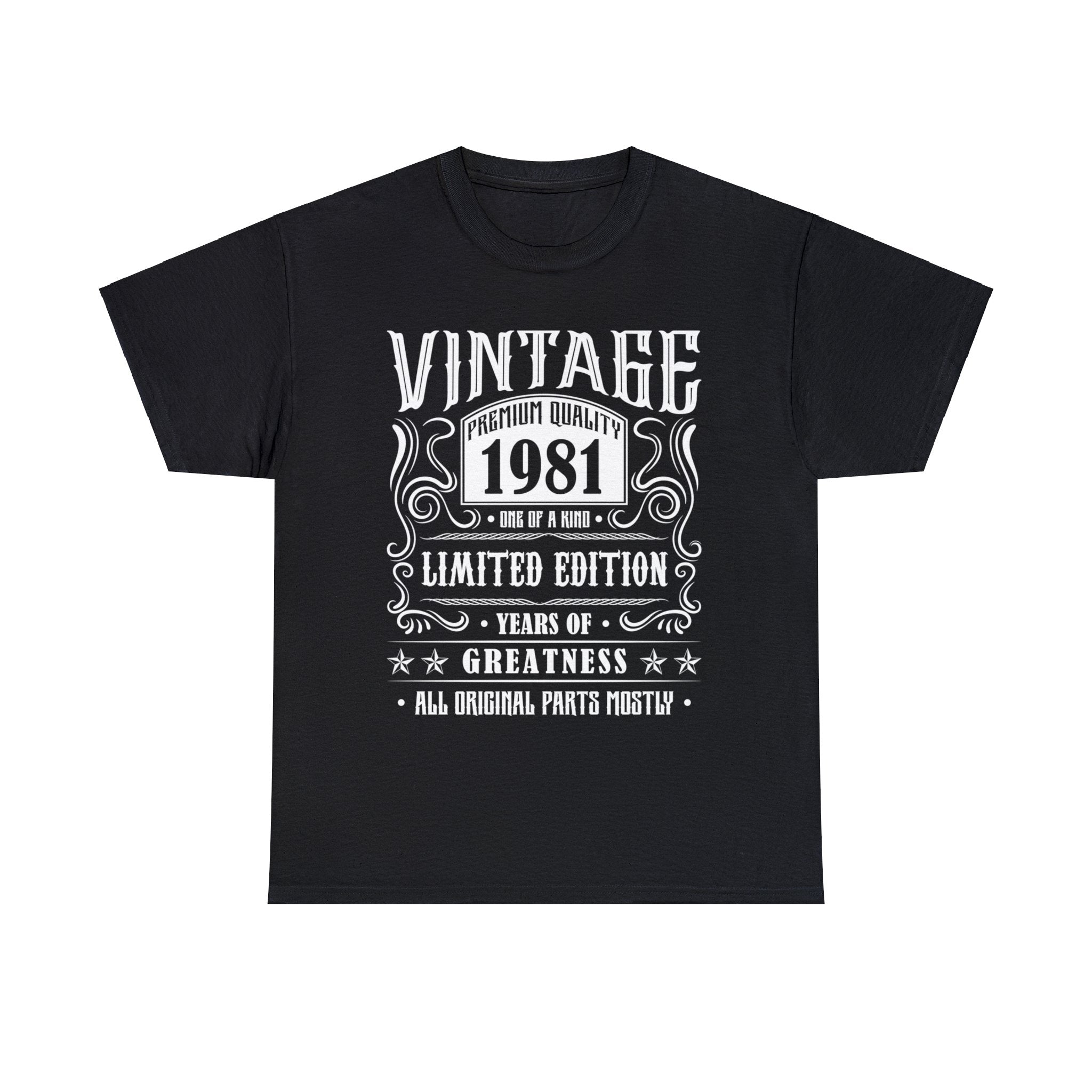 Vintage 1981 T Shirts for Men Retro Funny 1981 Birthday Shirts for Men Plus Size Big and Tall