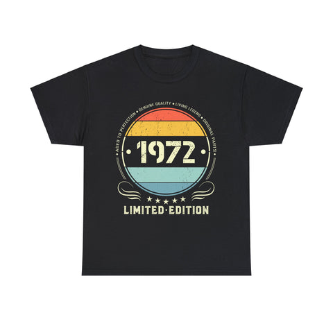 Vintage 1972 Limited Edition 1972 Birthday Shirts for Men Mens T Shirts Plus Size Big and Tall