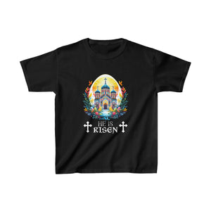 Easter Christian He Is Risen Resurrection Orthodox Easter Boy Shirts