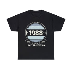 Vintage 1988 T Shirts for Men Retro Funny 1988 Birthday Men Shirts Big and Tall Plus Size