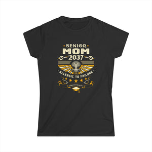 Proud Senior Mom Shirt Class of 2037 Decorations 2037 Womens T Shirts