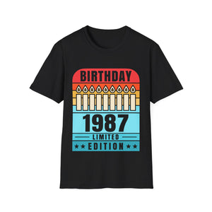 Vintage 1987 TShirt Men Limited Edition BDay 1987 Birthday Mens Tshirts