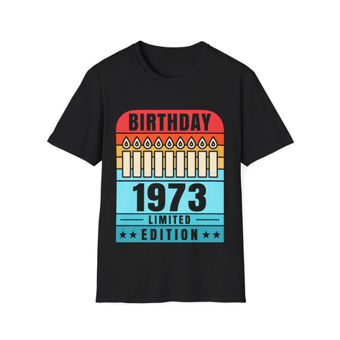 Vintage 1973 TShirt Men Limited Edition BDay 1973 Birthday Mens Tshirts