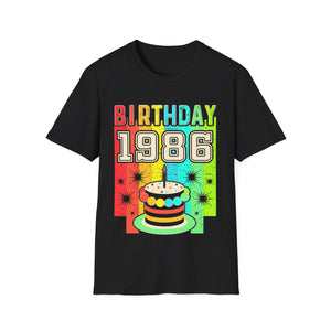 Vintage 1986 T Shirts for Men Retro Funny 1986 Birthday Mens T Shirt