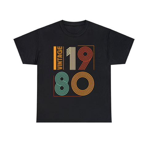 Vintage 1980 TShirt Men Limited Edition BDay 1980 Birthday Men Shirts Big and Tall Plus Size