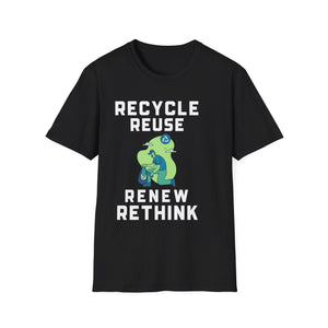 Happy Earth Day Environmental Symbol Reuse Renew Rethink Environment Mens T Shirt